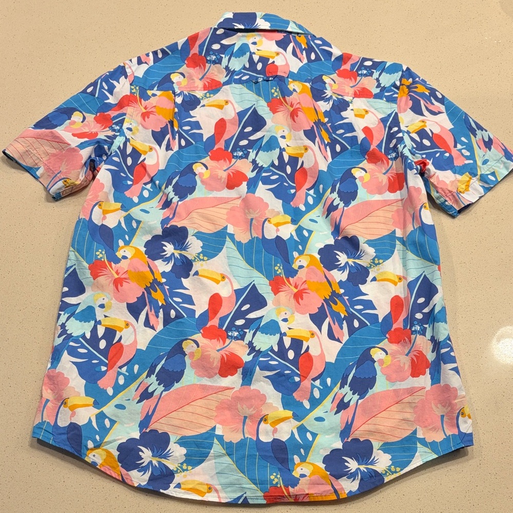 Club Room Men's Colorful Tropical Button Down Shirt - Picture 5 of 7